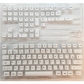 104+16 Brief White PBT Dye-subbed XDA Keycap Set for Mechanical Keyboard English / Thai / Japanese / Russian / Arabic / French / German / Spanish